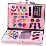 Beauty Set in a Suitcase Eyeshadow Brushes Nail Polish Pink | shoptok.hr