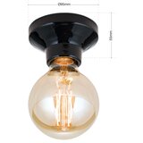 Orion stropna svetiljka frost 1xE27/60W/230V crna | Eponuda.com