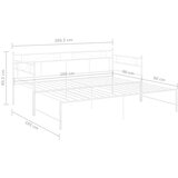  Okvir za krevet na razvlačenje bijeli metalni 90 x 200 cm | shoptok.hr