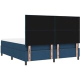 vidaXL Box Spring Krevet s Madracem Plavi Super Kralj | shoptok.hr