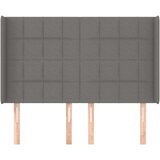 Vzglavje z ušesi temno sivo 147x16x118/128 cm blago, (20792896) | Shoptok.si