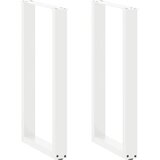  Noge za barski stol U-oblika 2 kom Bijele 50 x (90-91) cm Čelik | shoptok.hr