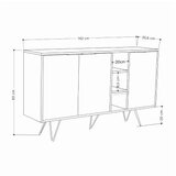Hanah home clara - sandstone, oak sandstoneoak console | ePonuda.com