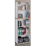 P & B PISARNIŠKI REGAL bela, medeni hrast | Shoptok.si