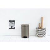 Brabantia Koš za odpadke s pedalom 12 L s plastičnim vložkom - platinum | Shoptok.si