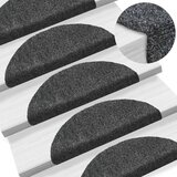 vidaXL Samolepilne preproge za stopnice 5 kosov temno sive 56x17x3 cm Cene