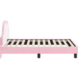  Otroški posteljni okvir z vznožjem Roza 80 x 160 cm PU, (5000104666) | Shoptok.si