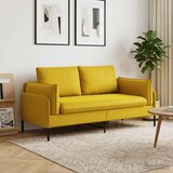 SOFA za dvije osobe 2-sjedalo Žuta 188 x 81 x 89 cm Baršun Cijene