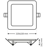  LED ugradno svetlo SQUARE LED/18W/230V 2700K 22x22 cm bela | Eponuda.com