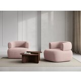 Micadoni Home Svetlo rožnat fotelj iz tkanine bouclé Jenny – | Shoptok.si