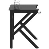 vidaXL Gaming miza z nogami K-oblike črna 90x60x75 cm | Shoptok.si