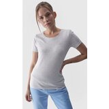 4f Women's Smooth T-Shirt With Logo Gray | shoptok.hr