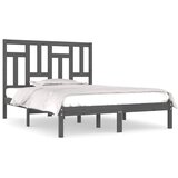  Okvir za krevet od masivne borovine sivi 200 x 200 cm | shoptok.hr