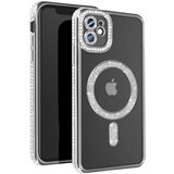 AVIZAR Diamantno ohišje za iPhone 11 Zaščita MagSafe Contour Strass, Srebrna, (5000010608) | Shoptok.si