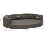 vidaXL ergonomski madrac za pse 75 x 53 cm izgled platna tamnosivi | shoptok.hr