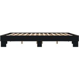  Okvir za krevet crni 180 x 200 cm konstruirano drvo i metal | shoptok.hr
