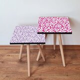 Hanah home 2Shp477 - multicolor pinkpurplewhite nesting table (2 pieces) | ePonuda.com