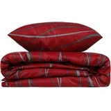 Verda - Claret Red Claret RedAnthracite Single XXL Quilt Cover Set (DE)