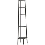  Kutna polica s 5 razina crna 45,5 x 31,5 x 180 cm | shoptok.hr