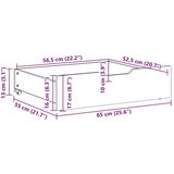 vidaXL Ladice ispod kreveta 2 kom bijele 65x55x16 cm od borovine | shoptok.hr