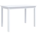  Blagovaonski stol bijeli 114 x 71 x 75 cm od drva kaučukovca | shoptok.hr