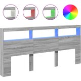 Maison Chic posteljno vzglavje - vzglavna omarica - nočna omarica led siva sonoma 220x17x102 cm, (21705764) Cene