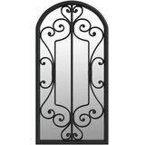  Ogledalo crno 70 x 30 cm željezno za unutarnju upotrebu | shoptok.hr