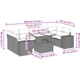  8-dijelni set vrtnih sofa od poliratana s jastucima svjetlosivi | shoptok.hr