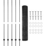 Euro ograda s postom 10 x 1,5 m Čelik premazan PVC-om Siva | shoptok.hr