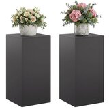  Stalak za biljke 2 pcs Crna 40 x 40 x 80 cm Čelik Slike