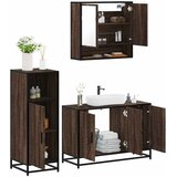  3-dijelni set kupaonskog namještaja boja smeđeg hrasta drveni | shoptok.hr