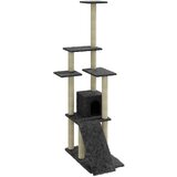 vidaXL Mačje drevo s praskalniki iz sisala temno sivo 155 cm, (20797125) | Shoptok.si