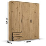 Modern Living Omara S Klasičnimi Vrati Voyager, Barva Hrasta | Shoptok.si