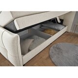 MID.YOU POSTELJA BOXSPRING 160 cm x 200 cm , tekstil, leseni material krem barve | Shoptok.si
