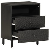 Maison Chic Nočna omarica - Nočna miza črna 50x33x60 cm trden mangov les, (21689288) Cene
