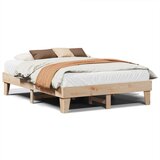 Maison Chic Posteljni okvir - Dvoposteljna postelja - Zakonska postelja brez vzmetnice 140x190 cm trdna borovina-J10737, (21766546) | Shoptok.si