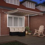  Skrovita tenda S LED lampica Bež 350 x 250 cm Poliester i metal | shoptok.hr