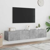  Zidni TV ormarići LED 2 kom boja betona 80x35x31 cm | shoptok.hr