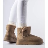 Gemre Brown insulated snow boots with button Ronco | Shoptok.si