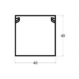 Kanalica PVC kablovski kanal 40x40x200cm KK40x40 | Eponuda.com