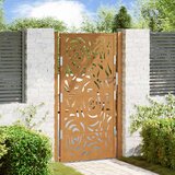 vidaXL Vrtna vrata 105x180 cm otporni čelični plameni dizajn | shoptok.hr
