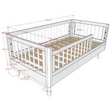 Vipack Bijeli dječji krevet od masivne bukve 70x140 cm Forrest – | shoptok.hr