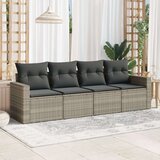  4-dijelni set vrtnih sofa s jastucima svijetlosivi poliratan | shoptok.hr