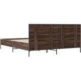  Okvir za krevet smeđi hrast 120x190cm konstruirano drvo i metal | shoptok.hr