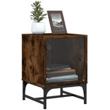  Noćni ormarići staklena vrata 2 kom boja hrasta 35 x 37 x 50 cm | Eponuda.ba