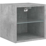 TV ormarić s LED svjetlima siva boja betona 30 x 28 5 x 30 cm | shoptok.hr