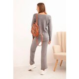 Kesi Włoski Women's set with wide leg and long sleeves gray | shoptok.hr