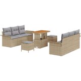  Set vrtnih sofa sa jastučićima bež poli ratan akacija dvosed vrtna sofa sa pohranom i jastučićima bež poli ratan trodijelni vr | shoptok.hr