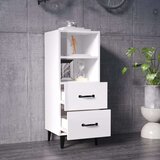  Komoda sjajna bijela 34 5x34x90 cm od konstruiranog drva | shoptok.hr