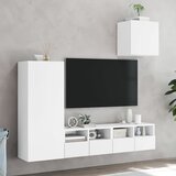  4-dijelni zidni TV elementi bijeli od konstruiranog drva | Eponuda.ba